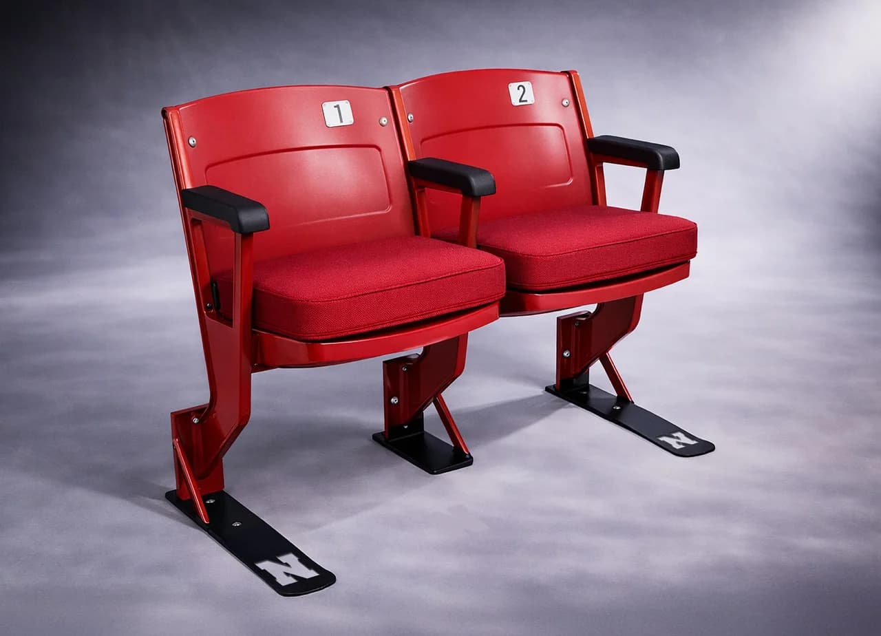 Standard Red Bench - classic arena seats without side N